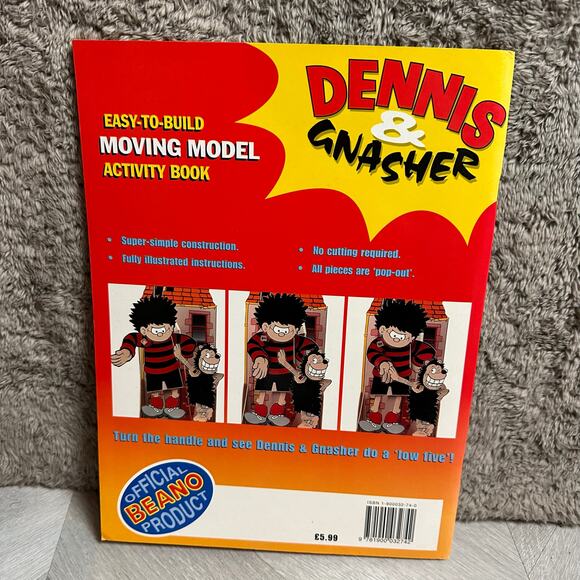 Dennis & Gnasher Easy to Build Moving Model Activity Book Beano NEW 2000 Vintage - Picture 8 of 9